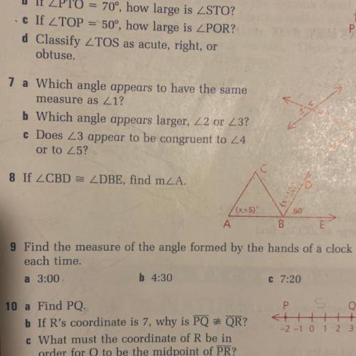 8. If angle CBD = angle DBE find m angle A