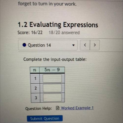 Complete the input-output table. We didn’t go over this in class so I’m very confused.