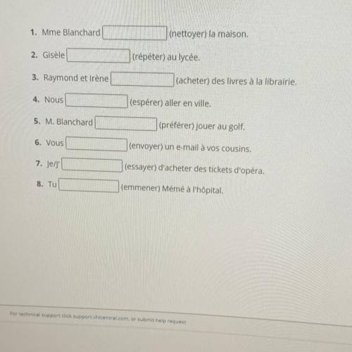Need help with this french assignment!