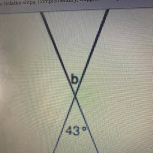 Plz help- “Find the measure of angle ‘b’”