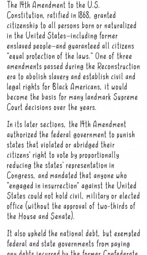 Which section of the 14th amendment is most important? and why?