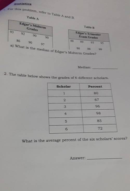 PLEASE HELP!!

Anybody can solve this questionI dont understand its StatisticsExplain if you can (