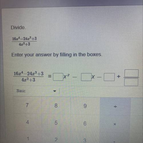 Divide
please answer