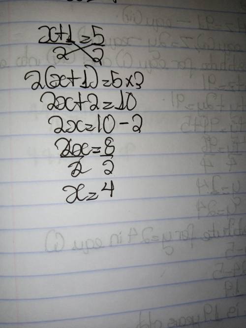 Solve x+1/2=5/2

Find x.
EXPLAIN how you found x.
Do NOT use G0ogle or any search engine or else I