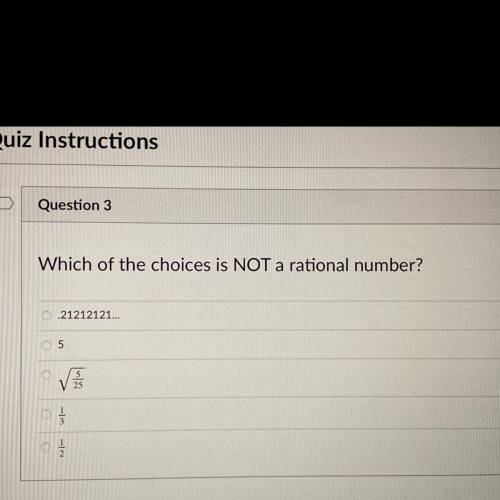 Which is not a rational number?
