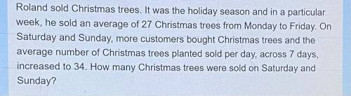 How many Christmas trees were sold on sat and sunday?