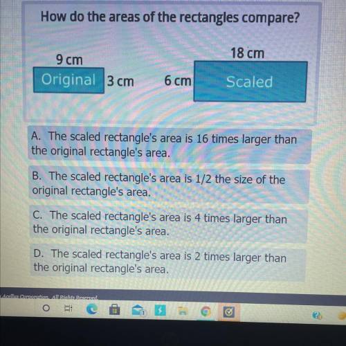 How do the areas of the rectangles compare