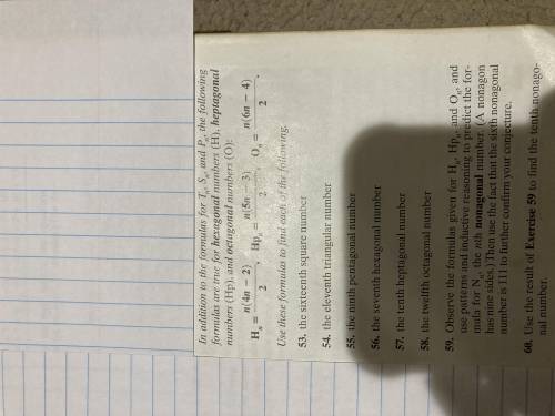 I need help with #53 to #60 ASAP … please help this I don’t understand this …. It was due today … c