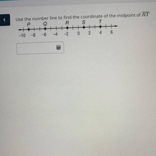 Please help!
Question: use the number line to find the coordinate of the midpoint of RT