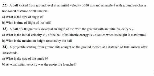 A ball of 600 grams is kicked at an angle of 35° with the ground with an initial velocity V 0 . a)