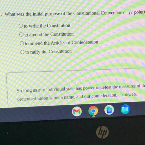 What was the initial purpose of the Constitutional Convention?