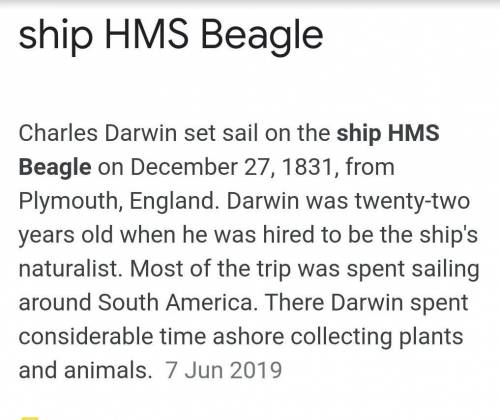 What was the name of the research ship Charles Darwin traveled with?