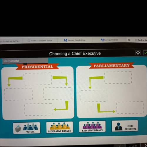 Instructions

Build a chart that shows how
chief executives are chosen in
Presidential and
Parliam
