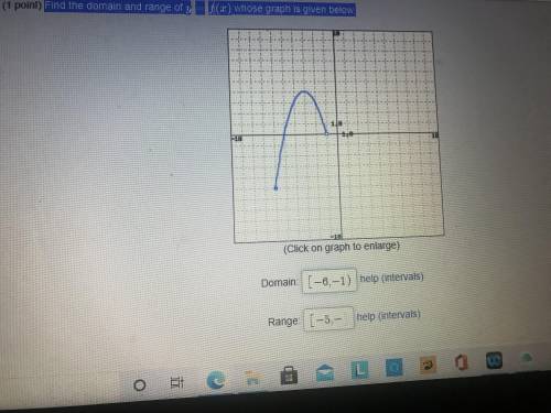 Find the domain and range of the graph