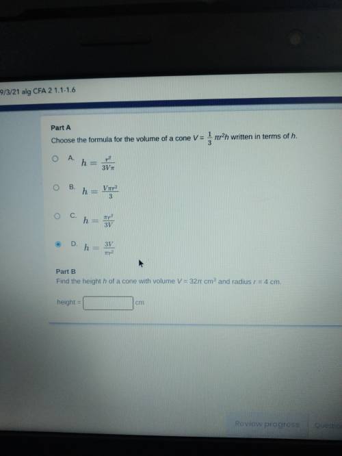 I need help with part B