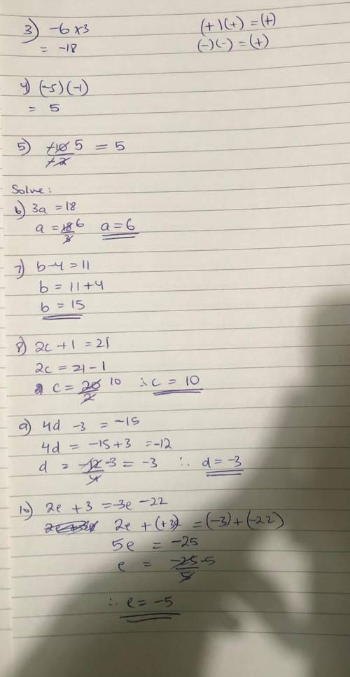 Hi I did 1st 2 but need help with rest simplifying these and I need them explained step by step plz