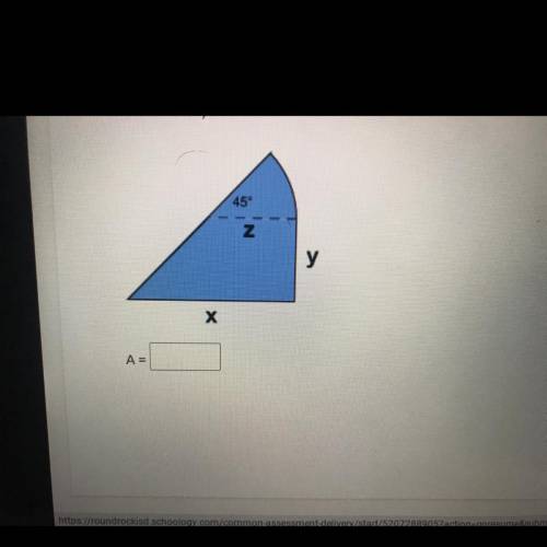 Provide the area of the blue composite figure if:x=16m,y=7m,and z=6m.(round answer to the nearest t