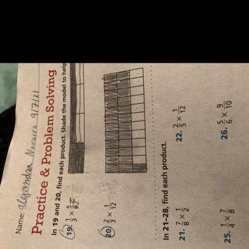 Can you please help me with problem 20?, I can’t seem to get it quite right