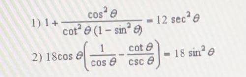 Help me please!

Verify which of the following are trigonometric identities,
A. both the equations