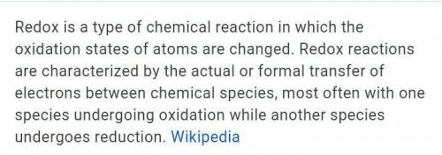 What is redox reaction??​