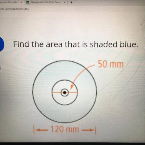 Find the area that is shaded blue.
50 mm
120 mm