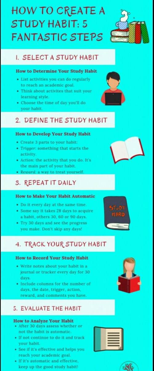 Write 5 sentences of your study habits