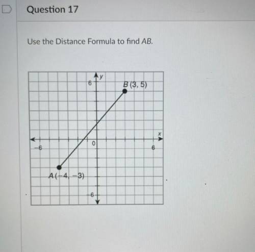 Use the Distance Formula to find AB