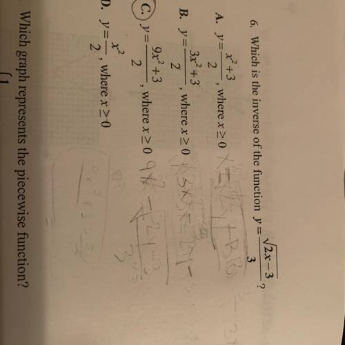 Which is the Inverse of the function 
Can you explain this step by step