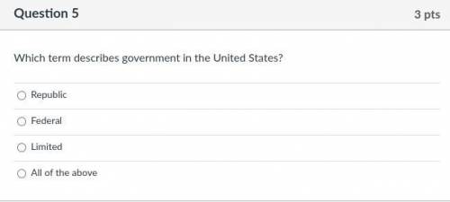 This is just practice for my government class. I'm not sure if it's federal or all of the above and