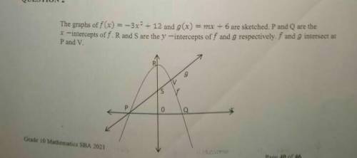 Help pleasefor which value of x will:1.f(x).g(x)<02.g(x)>f(x)​