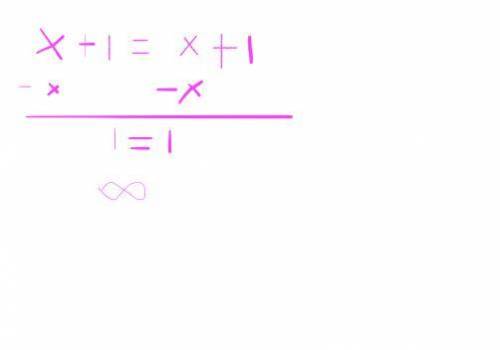 X + 1 = x + 1 solve for x plz help.