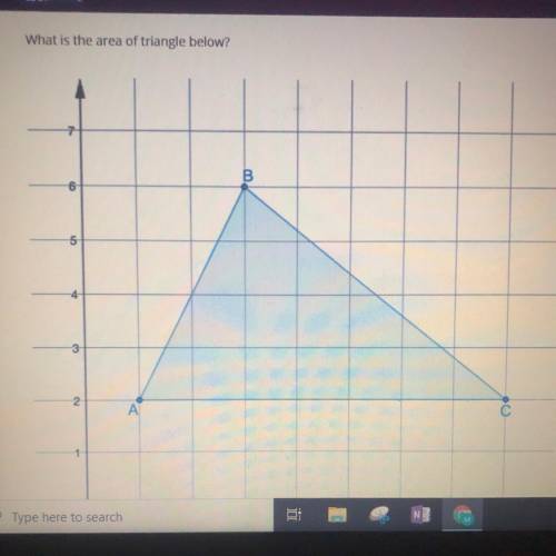 What is the area of triangle below?
