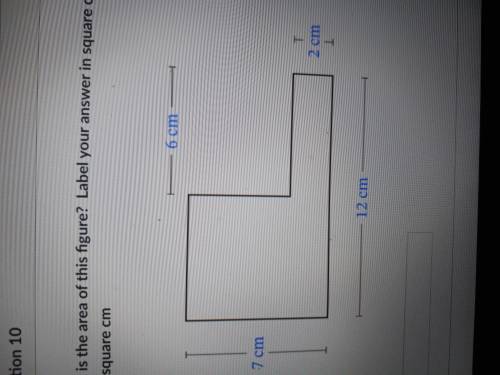What is the are of this figure giving our brainlist to whoever writes the answer in 10 min