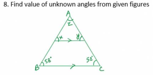 HELP ME  can u find the unkown angle plz ???