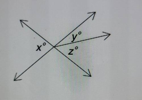 For the diagram shown, x = 80 and y = 30. Determine the value of z.

A) 20 B) 40 C) 50 D) 100​