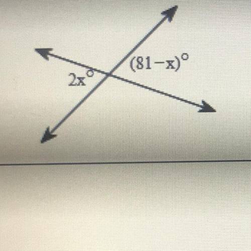 Find the measures of the labeled angles.
2x= 
(81-x)= I