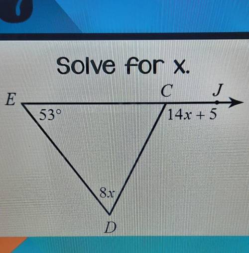 Solve for the variable x​