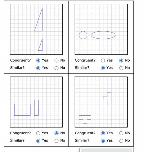 Which pairs of figures are congruent? Which pairs are similar?