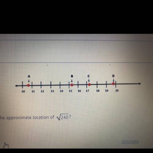Which point represents the approximate location of V240?

point A
point B
point c
point D