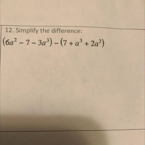 Simplify the difference