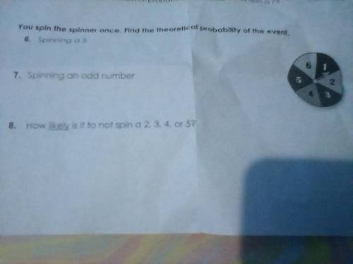 I REALLY need the answers to numbers 6, 7 and 8 please help me :)