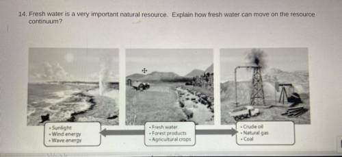 FOR SCIENCE!!!

Fresh water is a very important natural resource. Explain how fresh water can move