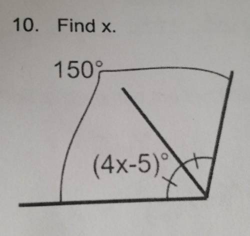 10. Find x.Help please