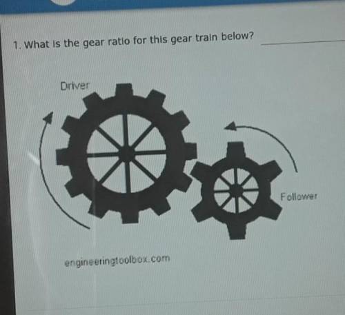 What is the gear ratio for this gear train below?