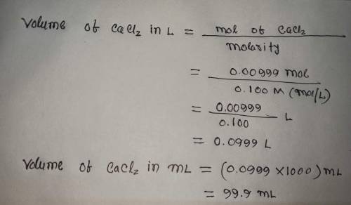 Calculate the volume (in mL) of 0.100 M Na,CO3 needed to produce 1.00 g of

CaCO3(s)
. There is an