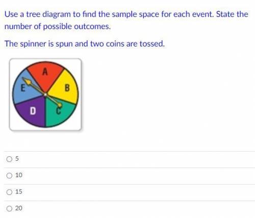 Use a tree diagram to find the sample space for each event. State the number of possible outcomes.