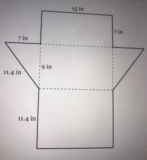 What is the surface area of the triangular prism, in square inches?
