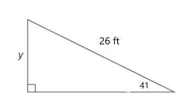What is the value of y in the triangle?

Enter your answer in the box. Round your final answer to