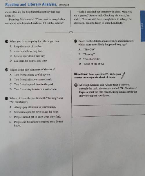 NEED HELP ASAP?! I don't understand 19- 22 help me please

ONLY GOOD ANSWERS✅ NO LINKS