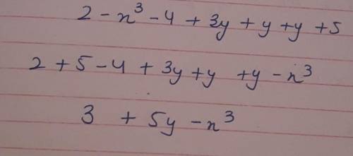 I need extra help please 2-X^3-4+3y+y+y+5